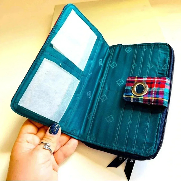 NWT Vera Bradley RFID Turnlock Wallet - Tartan Plaid - Picture 6 of 10